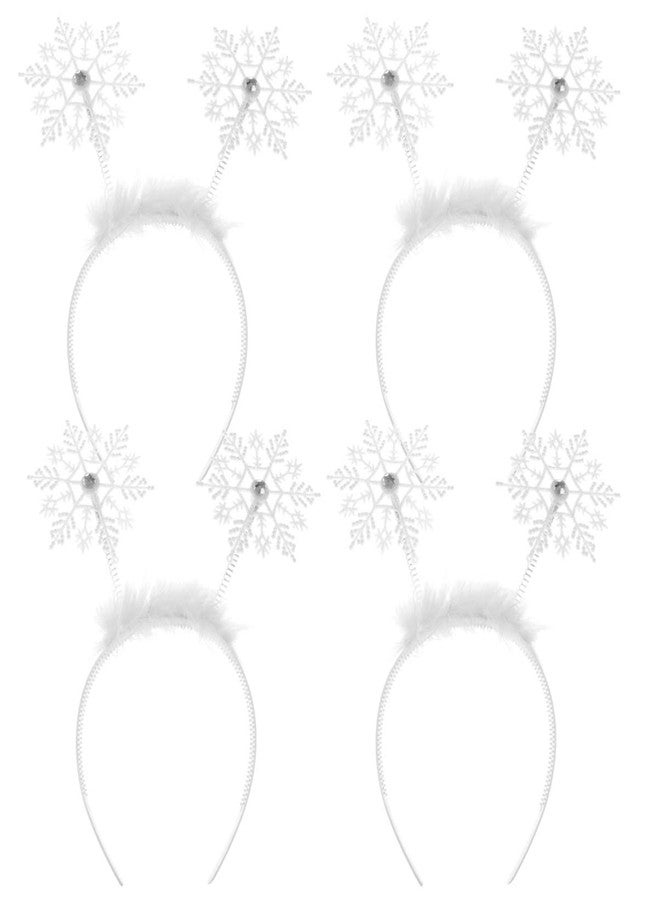 FRECI 6pcs Christmas Headbands Snowflake Hair Hoops Holiday Hair Band Headdress for Christmas Party Cosplay Supplies - Image 1