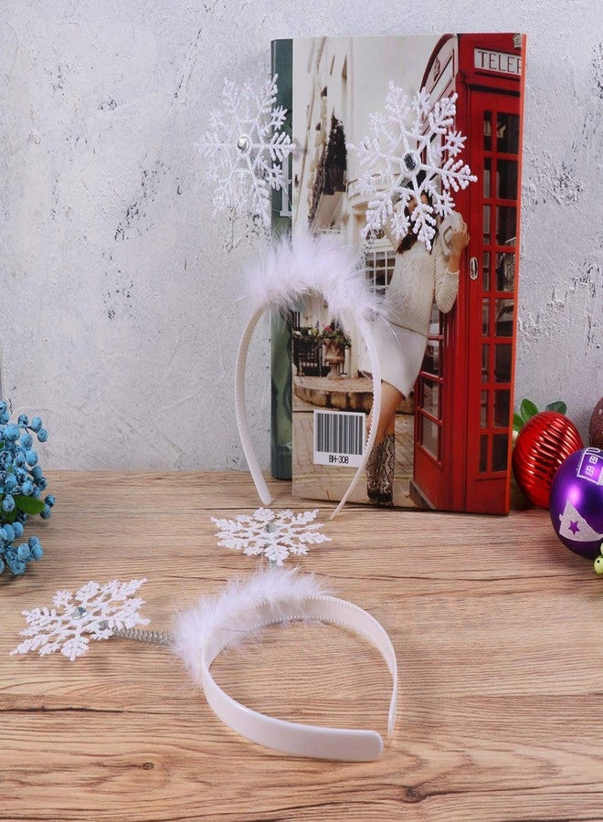 FRECI 6pcs Christmas Headbands Snowflake Hair Hoops Holiday Hair Band Headdress for Christmas Party Cosplay Supplies - Image 5