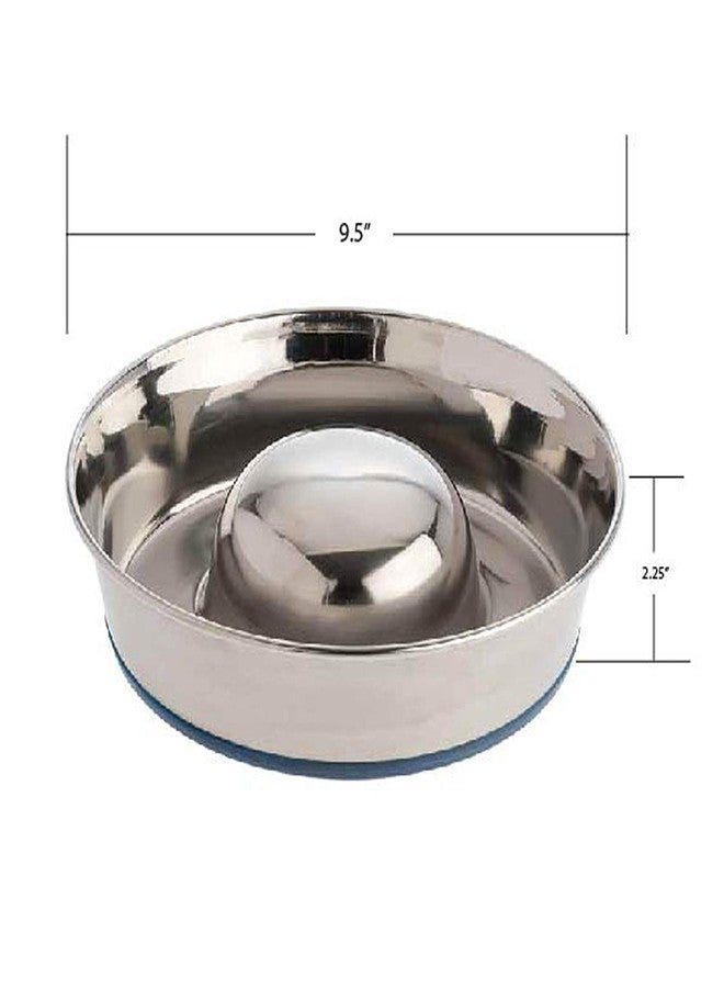 Our Pets OurPet's DuraPet Slow Feed Premium Stainless Steel Dog Bowl, Silver (2040010301) - Image 4