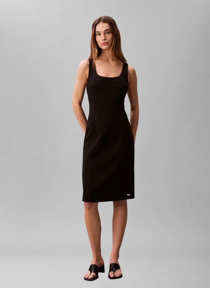 CALVIN KLEIN Casual Scuba Crepe Sl Scoop Nk