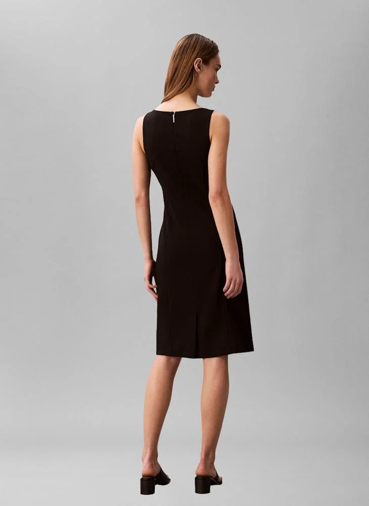 CALVIN KLEIN Casual Scuba Crepe Sl Scoop Nk
