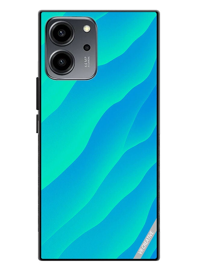 VR CREATIVE Protective Case Cover For Honor 80 SE Blue Abstract2 Design Multicolour - Image 1