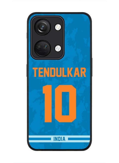 Cover for ONEPLUS NORD 3 5G / OnePlus Ace 2V Case, Rugged Black Slim fit Protective Phone Cases - Player Name - Sachin Tendulkar, Jersey Number- 10