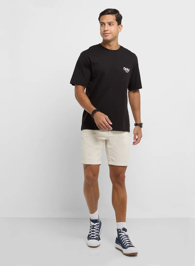 JACK & JONES Jorbushwick Paisley Logo Crew Neck T-Shirt