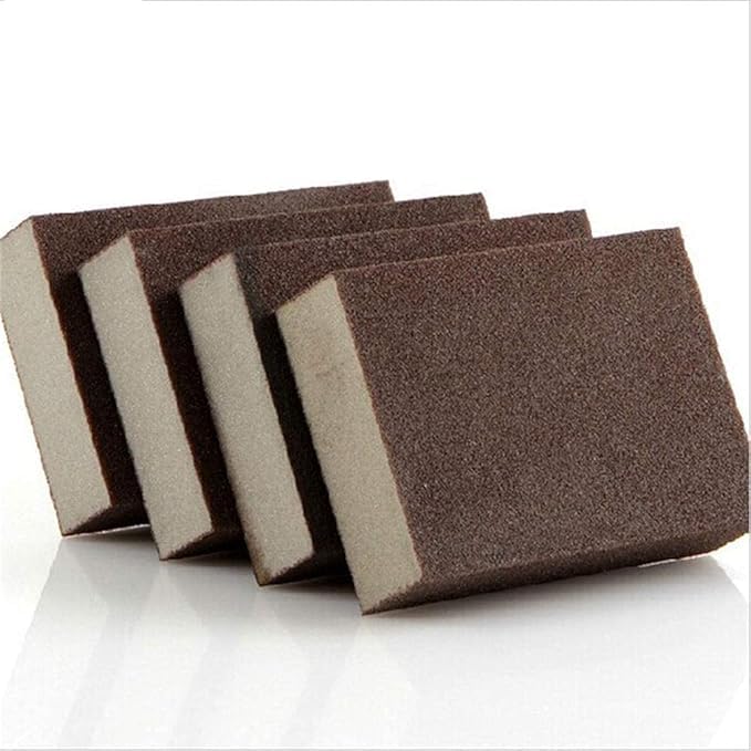 Cozron Multipurpose Brown Color Hard Surface Like Sand Paper Scrub Sponge Deep Cleaner Eraser Kitchen Tool Perfect for Gas Cleaning Utensils Wood Brown4 - Image 1