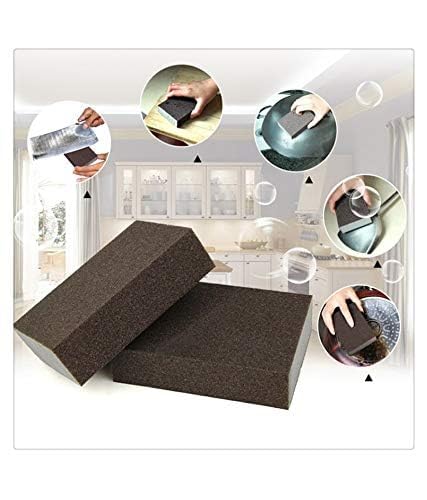 Cozron Multipurpose Brown Color Hard Surface Like Sand Paper Scrub Sponge Deep Cleaner Eraser Kitchen Tool Perfect for Gas Cleaning Utensils Wood Brown4 - Image 3