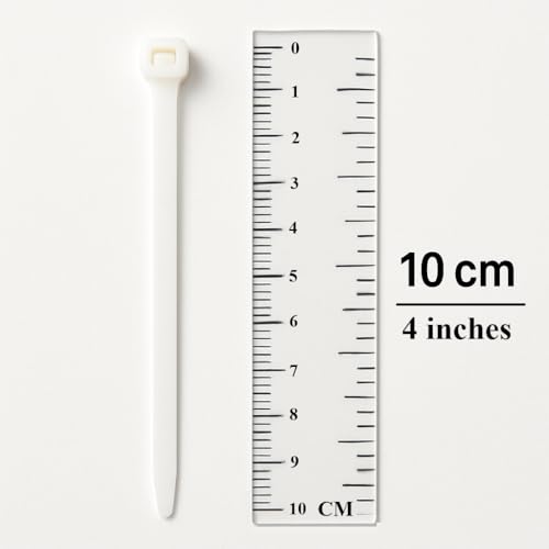 Tidy Fox Self Locking Cable Ties | White | 4 inch x 2.5 mm (10 cm) | 500 nos - Image 2