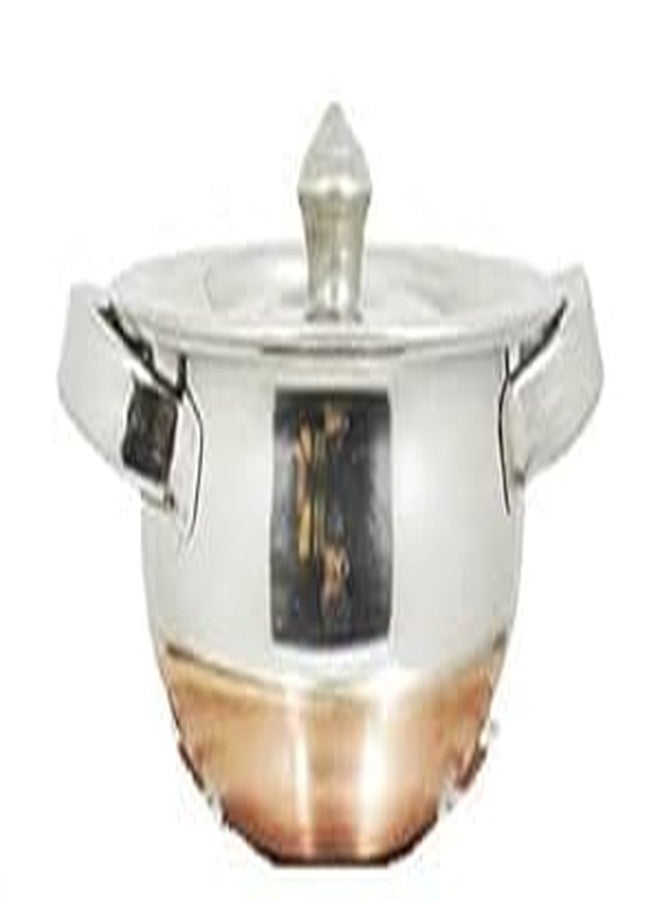 Stainless Steel Handle Heavy Gauge - 26G Pure Copper Bottom Chetty/Cookware/Handi with Steel Lids Size -4