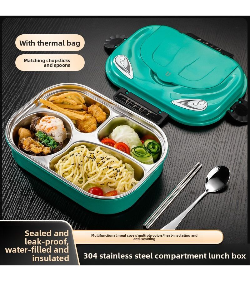304 Stainless Steel Lunch Box Cartoon Car Shape Color No 4 Portable Sealed Microwaveable School Office Outdoor - Image 5