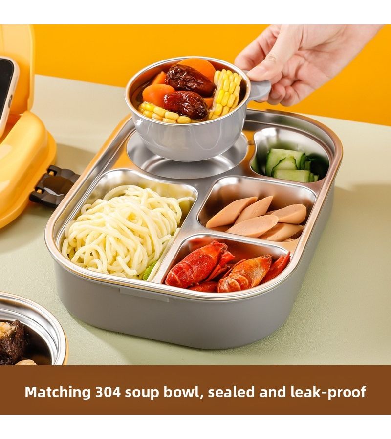 304 Stainless Steel Lunch Box Cartoon Car Shape Color No 4 Portable Sealed Microwaveable School Office Outdoor - Image 1
