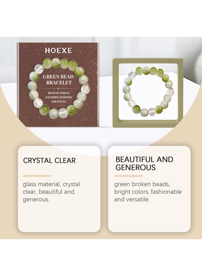 Hoexe Green Crushed Beads Bracelet Uni Fashion Convenient Body Plaid Daily Life Decorative Bracelet - Image 2