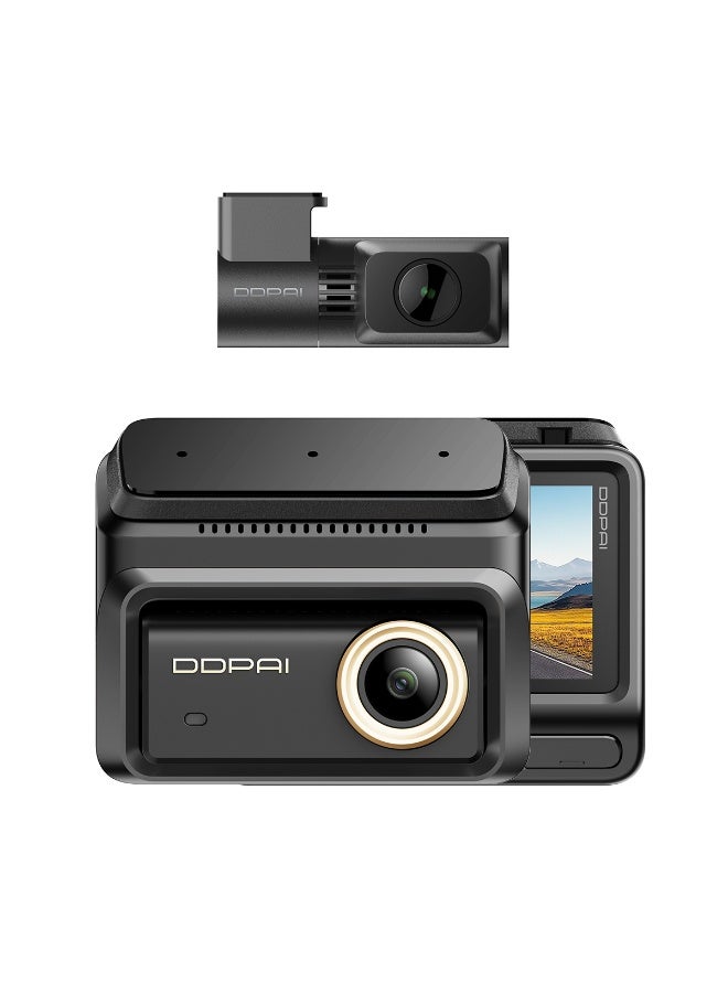 دي دي باي كاميرا سيارة DDPAI Z90 Pro ثلاثية 4K + 4K + 3K | مستشعر Sony STARVIS 2 IMX678 | GPS مدمج | WiFi ‎5GHz‎ | كاميرا داخلية بالأشعة تحت الحمراء | ADAS 2.0 | مكثف فائق | مراقبة 24/7 | مستشعر صدمات | تسجيل حلقي - Image 1