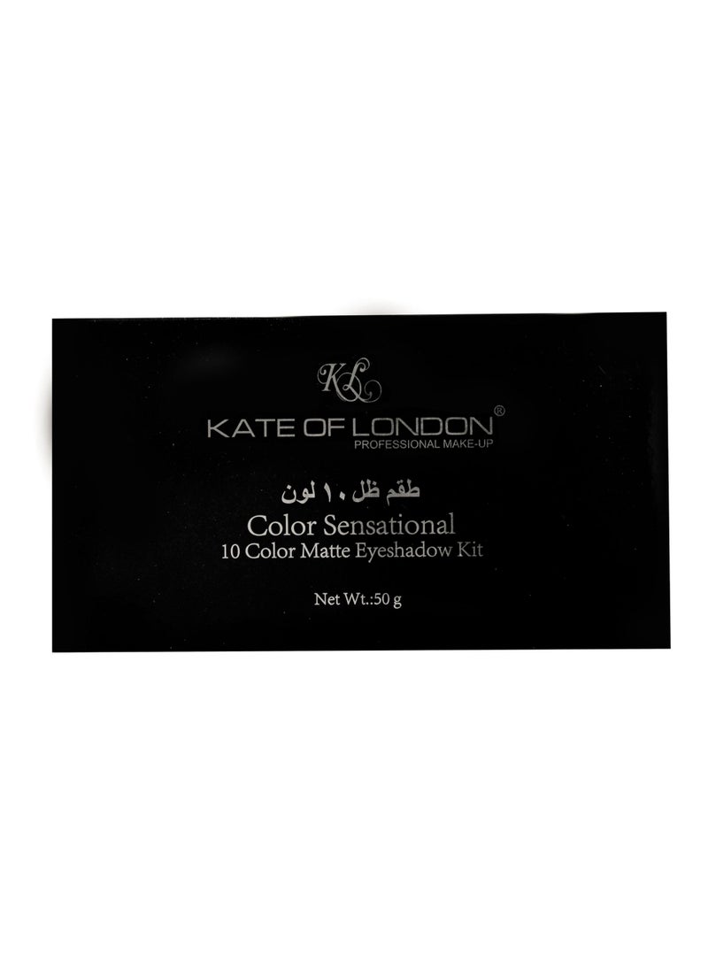 KATE OF LONDON - 10 Color Sensational Matte Eyeshadow Kit - Image 1