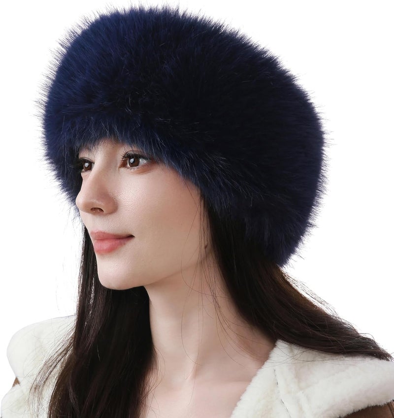 Dikoaina Womens Faux Fur Headband Winter Earwarmer Earmuff Ski - Image 1
