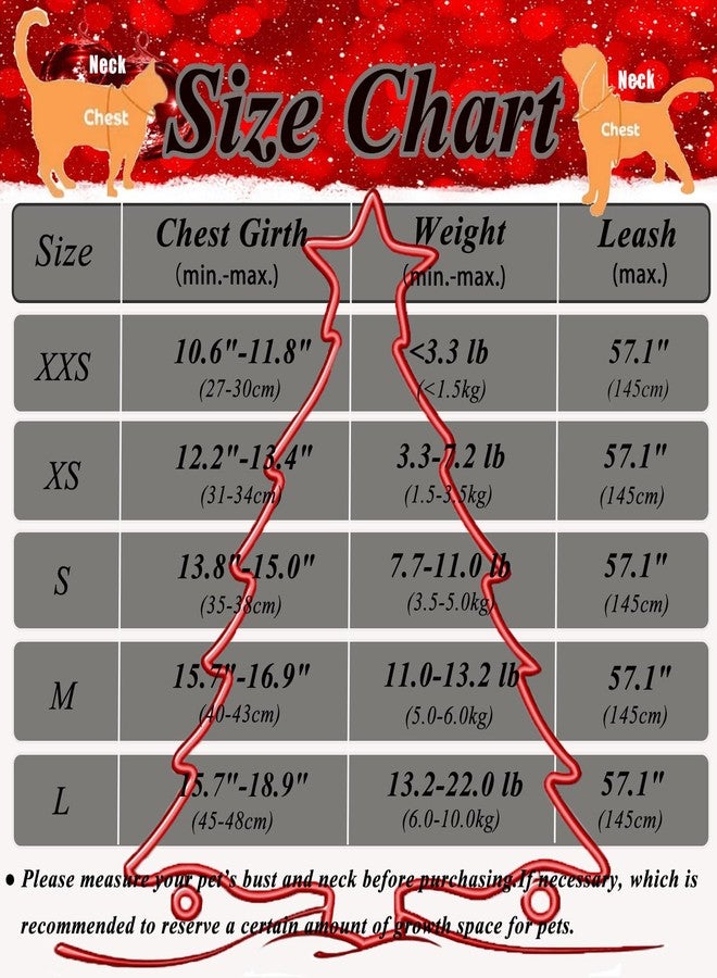 WONNABUY Cat Leashes and Harnesses for Walking,Breathable Soft Kittens Vest for Cats Dogs, Kitten Harness Escape Proof with Bell and Bow-Knot Decoration Christmas (Black-White, L) - Image 2