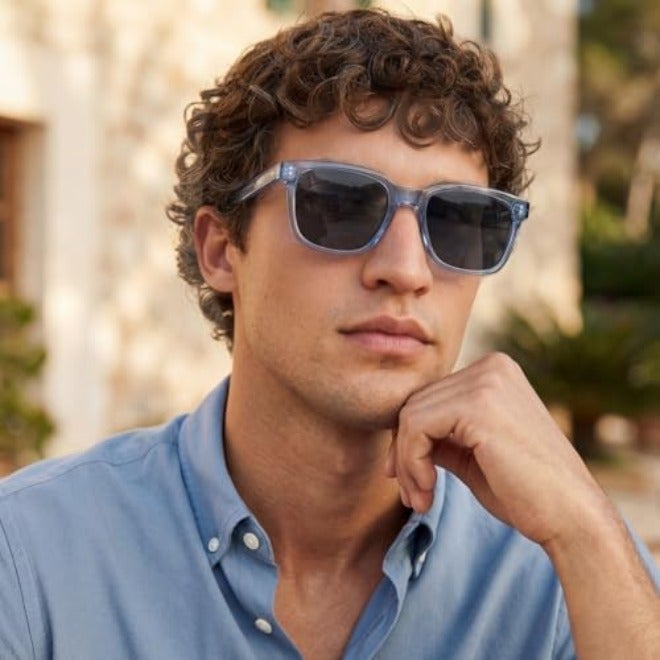 CARFIA Retro Polarized Sunglasses For Men UV400 Protection Chunky Square 90s Style Trendy Classic Glass - Image 5