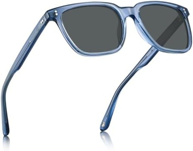 CARFIA Retro Polarized Sunglasses For Men UV400 Protection Chunky Square 90s Style Trendy Classic Glass - Image 3