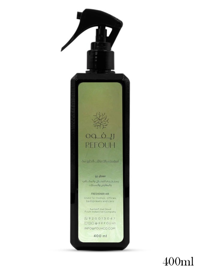 Refouh Premium Long-Lasting Air Freshener Spray for Home, Office, and Car - 400ml - Eliminates Unpleasant Odors - Aromatic Essential Oil Blend - Aerosol-Free  - Image 1