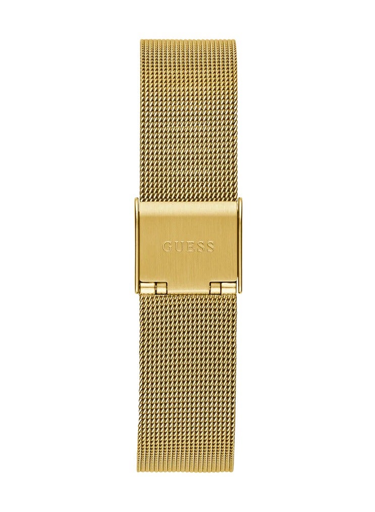 Guess Women's Elegant Gold-Tone Mesh Strap Green Dial Quartz Watch GW0768L2 - Image 3