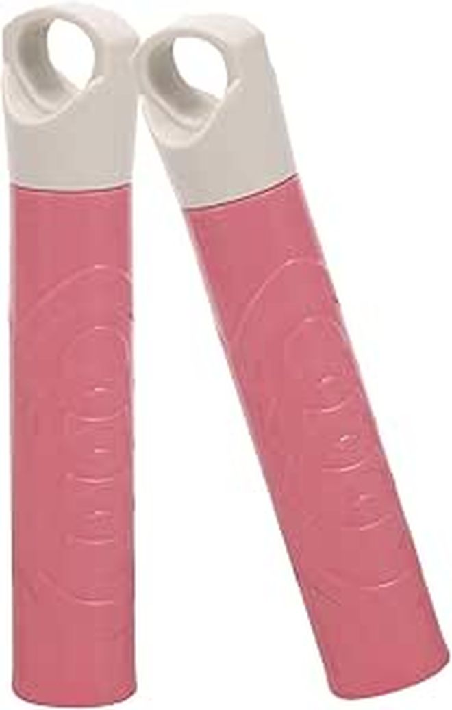 Yardwe 2 Pieces 22mm Red Broom Handle Replacement Grip With End Caps Mop Handle Holder Sleeve For Household Cleaning Accessories Pink Sturdy Broom Rod Grip For Sweeping And Mopping Tasks - Image 1