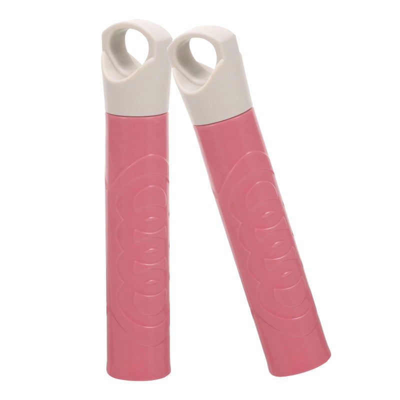 Yardwe 2 Pieces 22mm Red Broom Handle Replacement Grip With End Caps Mop Handle Holder Sleeve For Household Cleaning Accessories Pink Sturdy Broom Rod Grip For Sweeping And Mopping Tasks - Image 2