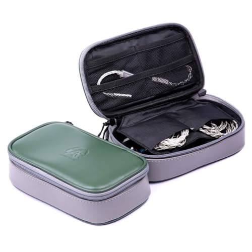 AUDIOCULAR Crate Portable IEM Case, PU Leather Electronic Organizer Bag, Earphone Storage Box & Cable Organizer Pouch, Waterproof Travel Carry Case for Chargers, DAC, Earbuds & Accessories - Image 1