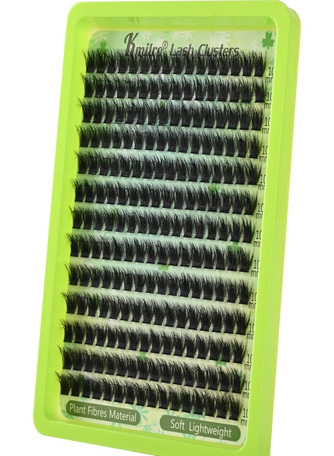 Kmilro 10mm Thick Lash Clusters 240D Cluster Eyelash Extensions Waterproof Volume Eyelash Clusters 208Pcs Individual Lashes Soft Wispy False Eyelashes DIY Lash Extension - Image 1