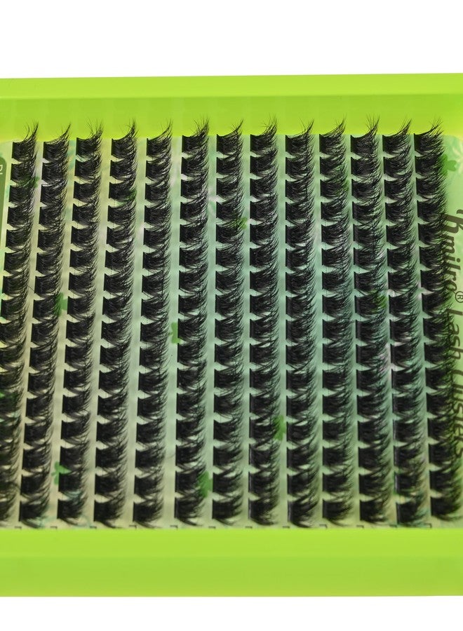 Kmilro 10mm Thick Lash Clusters 240D Cluster Eyelash Extensions Waterproof Volume Eyelash Clusters 208Pcs Individual Lashes Soft Wispy False Eyelashes DIY Lash Extension - Image 2