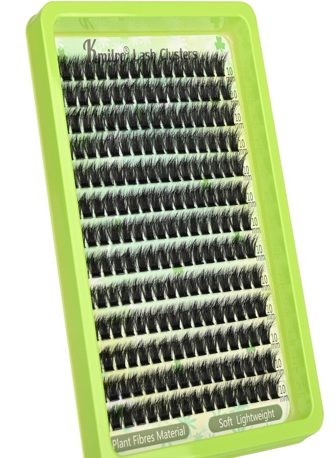 Kmilro 10mm Thick Lash Clusters 240D Cluster Eyelash Extensions Waterproof Volume Eyelash Clusters 208Pcs Individual Lashes Soft Wispy False Eyelashes DIY Lash Extension - Image 3