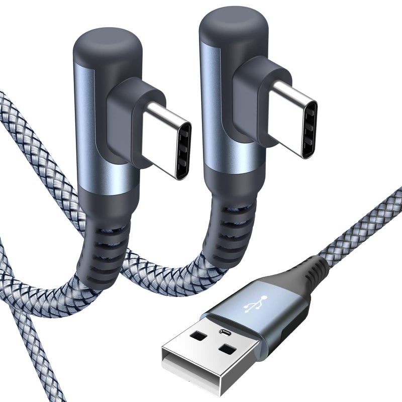 sweguard USB Type C Charger Cable Right Angle [2-Pack,10FT] iPhone 17 Charger Braided Cord for iPhone 17 16 15 Pro Max Plus Samsung Galaxy S26 S25 S24 S23 S22 S21 Note 20 A55 A15 Flip Pixel LG Moto - Image 1