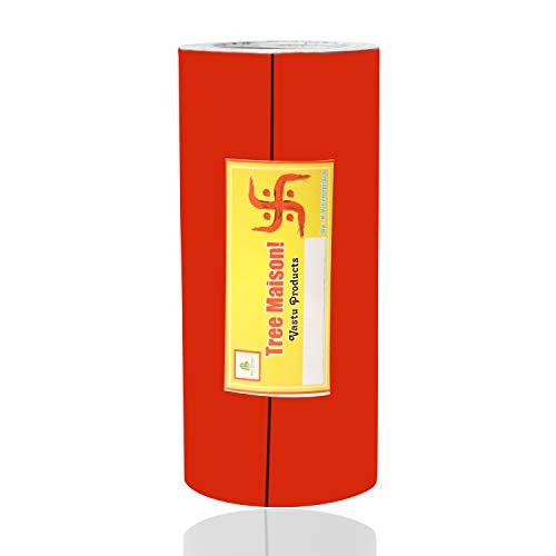 TREEMAISON Vastu Red Color Tape | Size - 4 Inch | Length- 8 Feet (Approx) | Vastu Remedy for Toilet | Main Door Entrance | Tape Remedy | Pack of 1 - Image 1