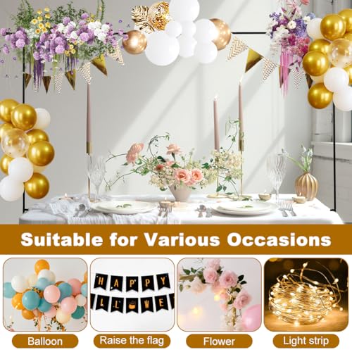 Yonderfume Over The Table Rod Stand with Clamps Adjustable Table Balloon Arch Stand for Party Wedding Anniversary, 34” to 98.43” Length, 30.25” to 47.25” Height(Color:Black) - Image 5