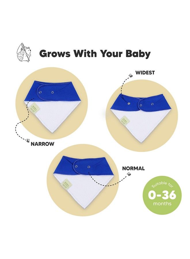 KeaBabies 8Pack Organic Baby Bandana Drool Bibs Stylish Unisex Bandana Bibs Super Absorbent Bandana Drool Bibs Gentle Teething Bibs For Infants Organic Cotton Baby Bib (Coastline)  - Image 4