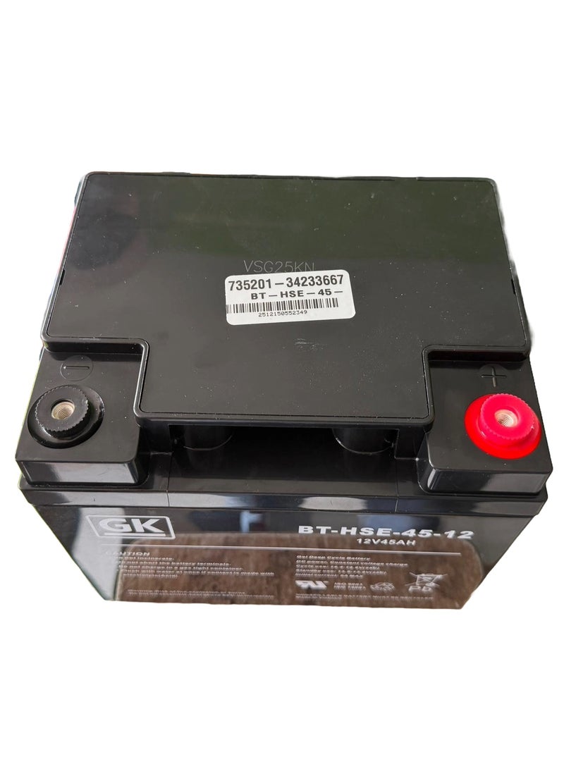 GK 12V 45AH AGM VRLA DEEP CYCLE GEL BATTERY - Image 1