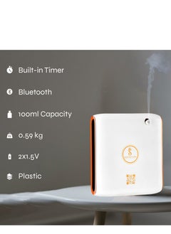 Scenta Flora Scent Lav - Sleek Black Aroma Diffuser, App-Controlled, Battery or Cable Operated (White))  - Image 2