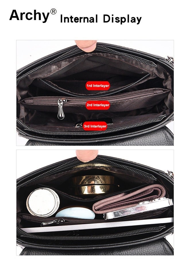 Archy Women Shoulder Crossbody Bag Large Capacity Compact and Exquisite Women Handbag - Image 4