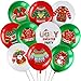 Suilung 45 Pcs Christmas Balloons Ugly Sweater Balloon 12 Inch Red Green White Latex Balloons for Ugly Sweater Themed Party Christmas Party Decorations - Image 2