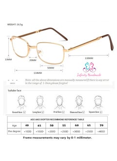 Generic Reading Glasses Folding Comfortable Full-Frame Metal Eyewear Men And Women Had Ultra Light Portable, with a special eyeglasses case and a free cotton handkerchief, Presbyopia, Exclusive from Seller INFINITY-HANDMADE Only  - Image 3