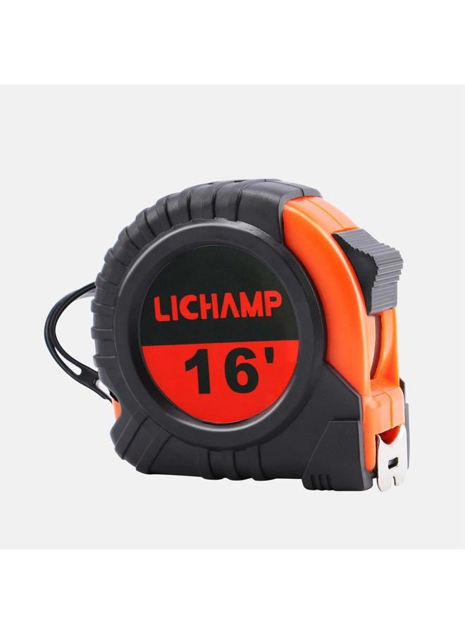 Lichamp 6 Pack Tape Measuring 16FT x 3/4 inch, Orange - Image 3