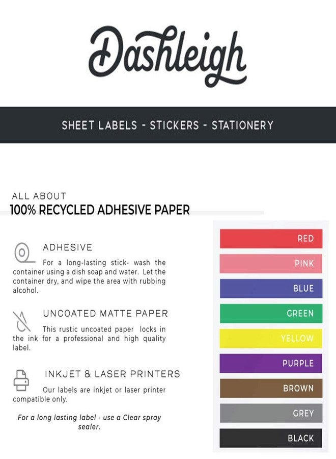 Dashleigh 120 Printable Small Bottle Labels for 2 oz. and 4 oz. Bottles, 4 x 1.5 inches - Image 4
