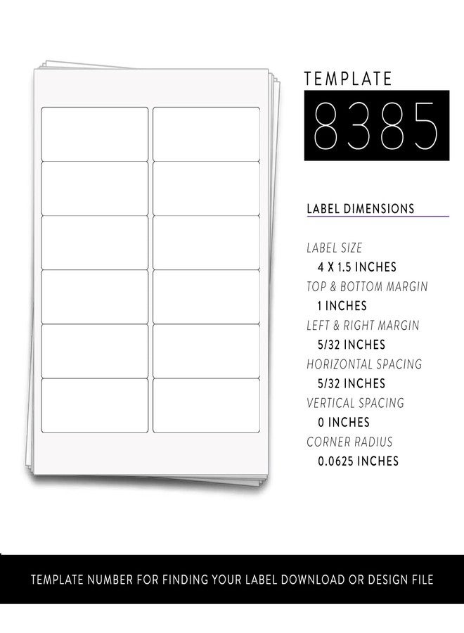 Dashleigh 120 Printable Small Bottle Labels for 2 oz. and 4 oz. Bottles, 4 x 1.5 inches - Image 2