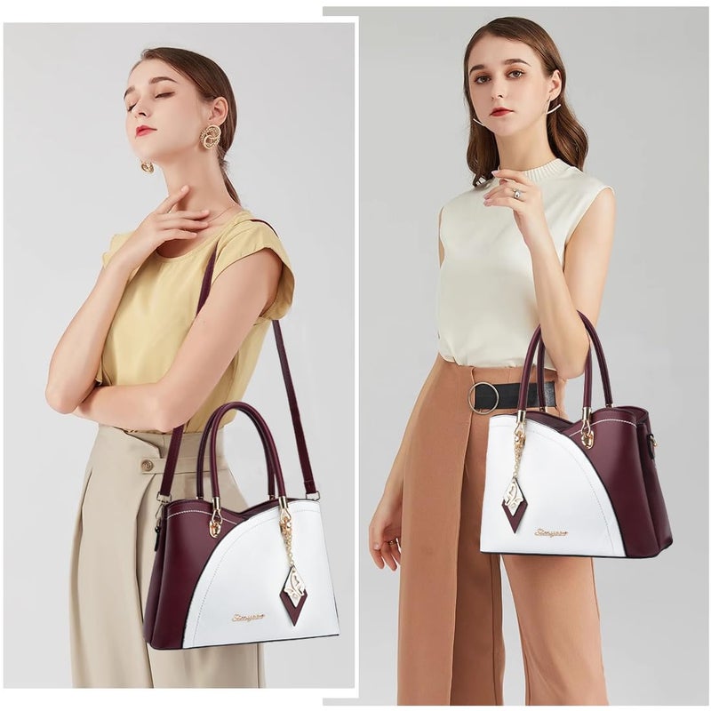 SiMYEER Satchel Purses and Handbags for Women Leather Crossbody Bags Shoulder Tote Bags - Image 2