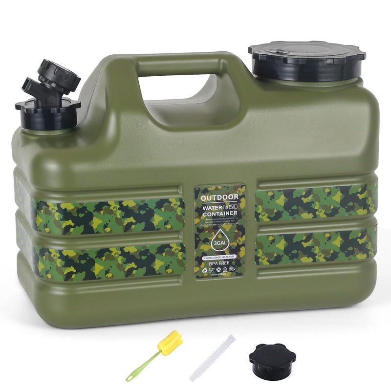 ASIEIT 5 Gallon Camping Water Container with Spigot Portable Camping Water Jug BPA Free Water Storage Containers LeakProof Large Water Tank Emergency Water Storage for RV Outdoor Hiking Picnic Green - Image 2