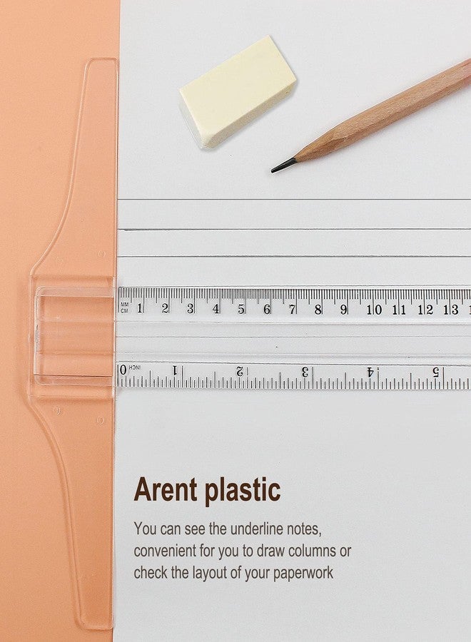 Rierdge 2 Pcs 12 Inch Junior T-Square Ruler, 30 cm Plastic Transparent T-Ruler, Junior T-Squre for Design Drafting Architect Art - Image 5