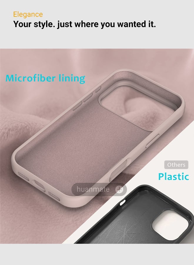 هووانميت حافظة لهاتف أبل آيفون 17 برو ماكس - وردي فاتح - سيليكون تي بي يو ممتاز 2.0 مم، حماية معززة للكاميرا مع درع العدسة، غطاء مقاوم للصدمات ومقاوم للماء لهاتف أبل آيفون 17 برو ماكس - Image 5