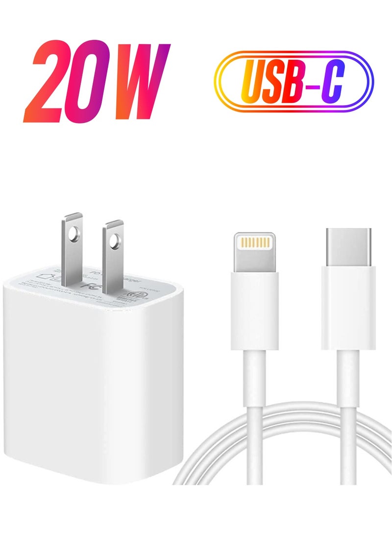 Generic iPhone 14 pro max12 13 14 Fast Charger [Apple MFi Certified]Lightning Cable 20W PD USB C Wall Charger 2-Pack 6FT Fasting Charging Adapter Compatible with iPhone 14 /14 Pro Max/13/13Pro/12/12 Pro/11  - Image 1