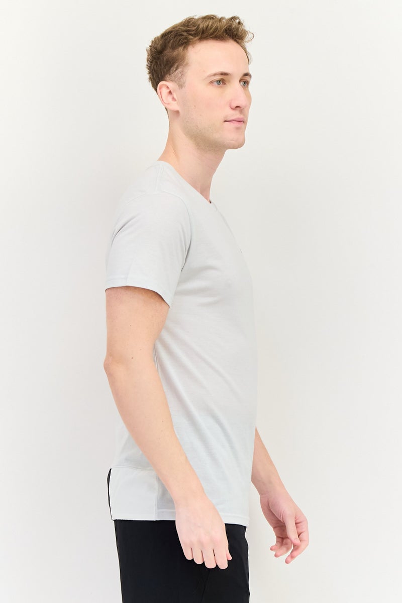 asics Men Sportswear Fit Short Sleeve Outdoor T-Shirt, Grey - Image 3