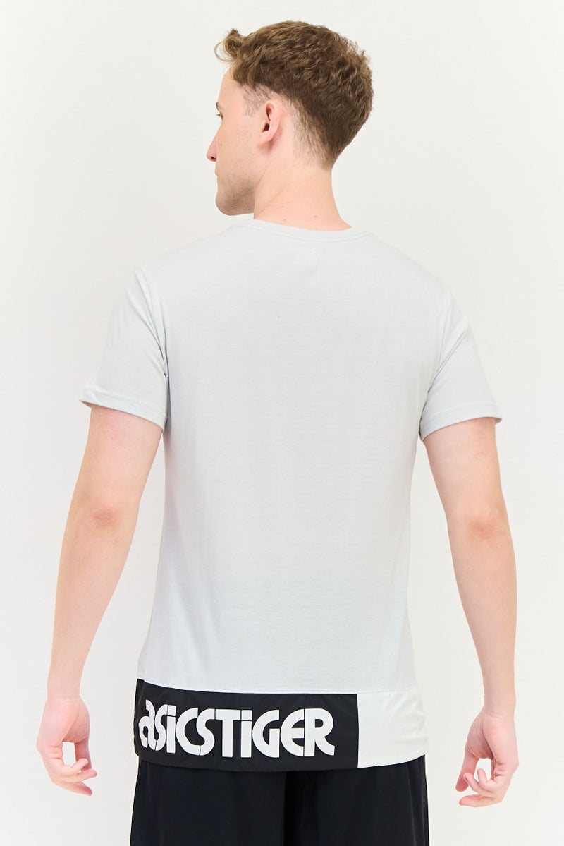 asics Men Sportswear Fit Short Sleeve Outdoor T-Shirt, Grey - Image 2