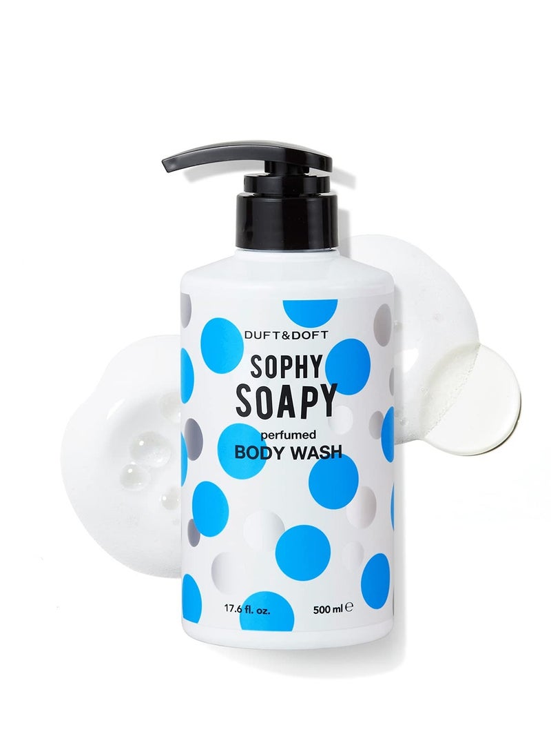 DUFT & DOFT - DUFT&DOFT Sophy Soapy Perfumed Body Wash with Coconut Oil - Deep Cleansing With Six Blue Herbs - Refreshing & Moisturizing Natural Ingredients - Paraben Free 17.6 fl oz - Image 1
