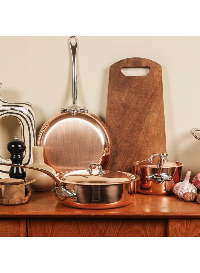 Mauviel Mauviel M'Heritage 150 S 1.5mm Polished Copper & Stainless Steel Frying Pan With Cast Stainless Steel Handle, 10.2-in, Made In France  - Image 2